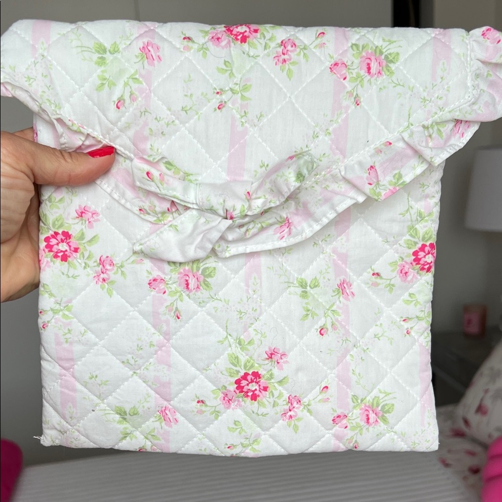 Floral Quilted Pouch lingerie bag